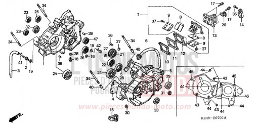 CRANKCASE (CR125R2) CR125R2 de 2002